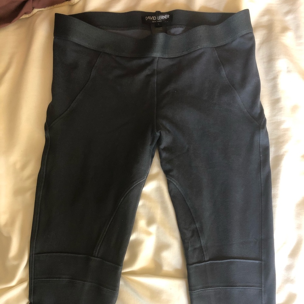 David Lerner Navy Nylon/Spandex Leggings